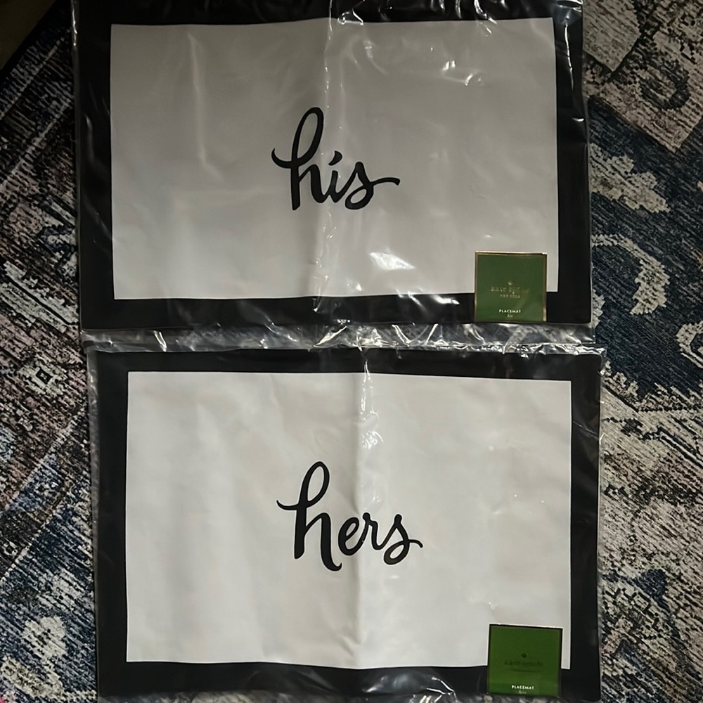 Kate Spade His and Hers Placemats